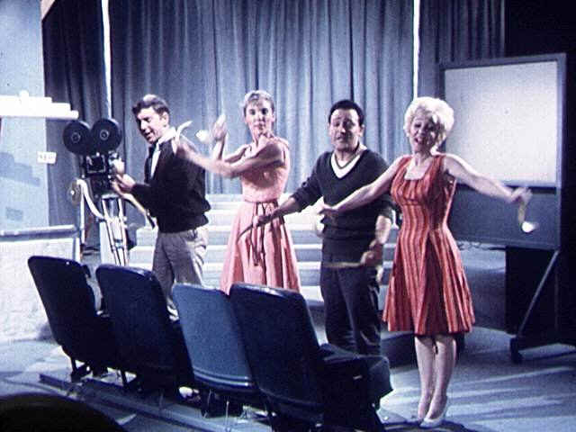 David and other cast members in a student movie at USC.