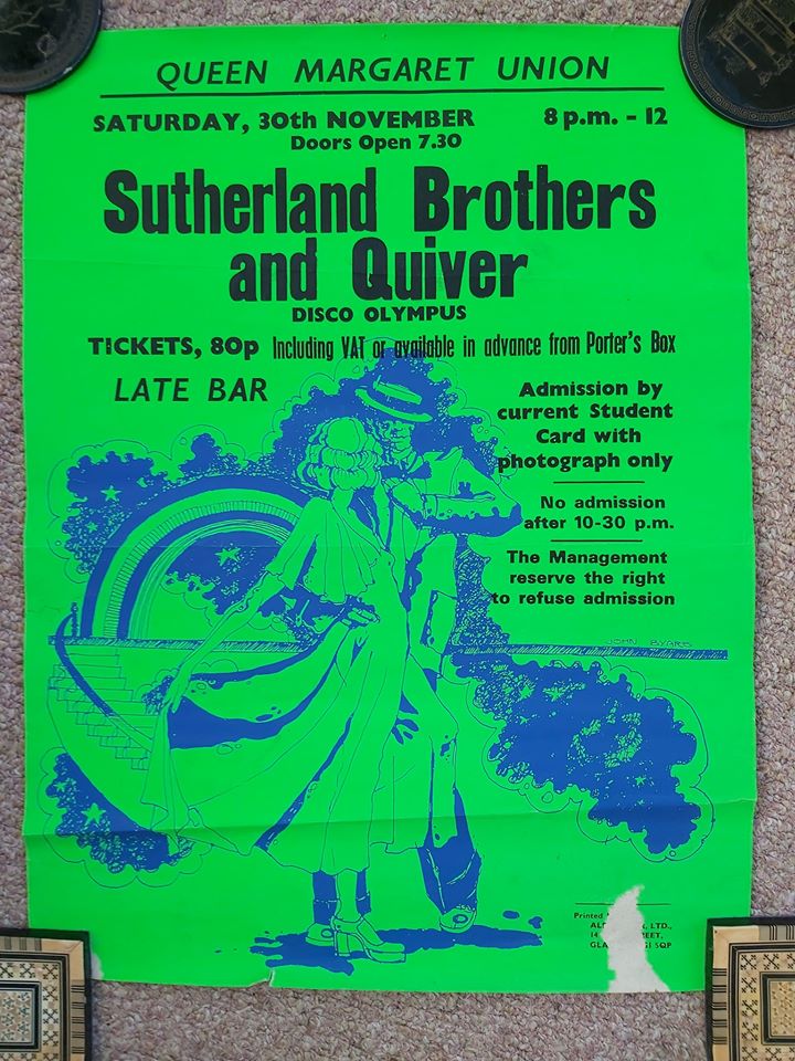 QMU poster advertising gig on 30/11/74