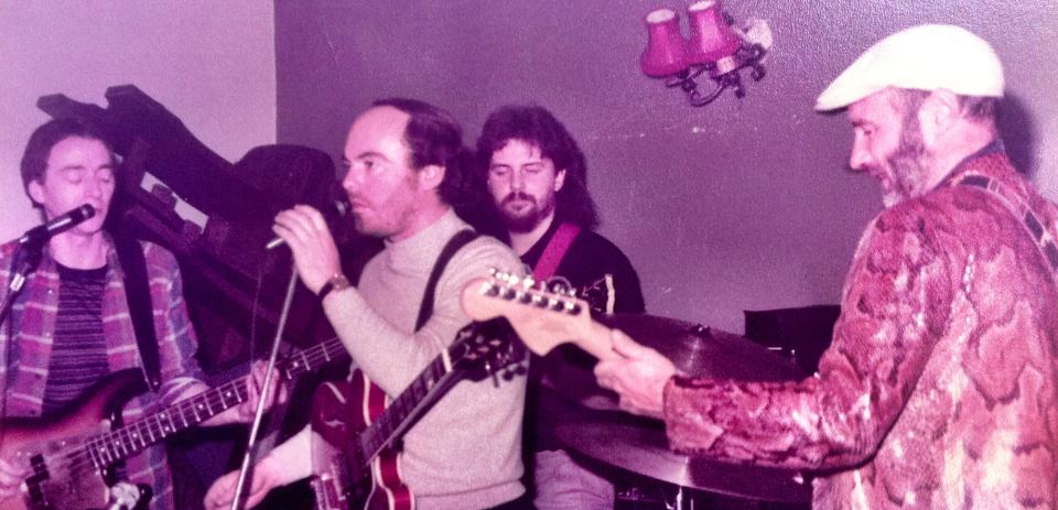 Gavin & Iain play a private function at Barlaston Golf Club, Stoke, with Les Hunt (now Climax Blues Band) & Michael Chapman on 3 December, 1983. Thanks to Chris Ellis (bass player in Demon) for the picture.