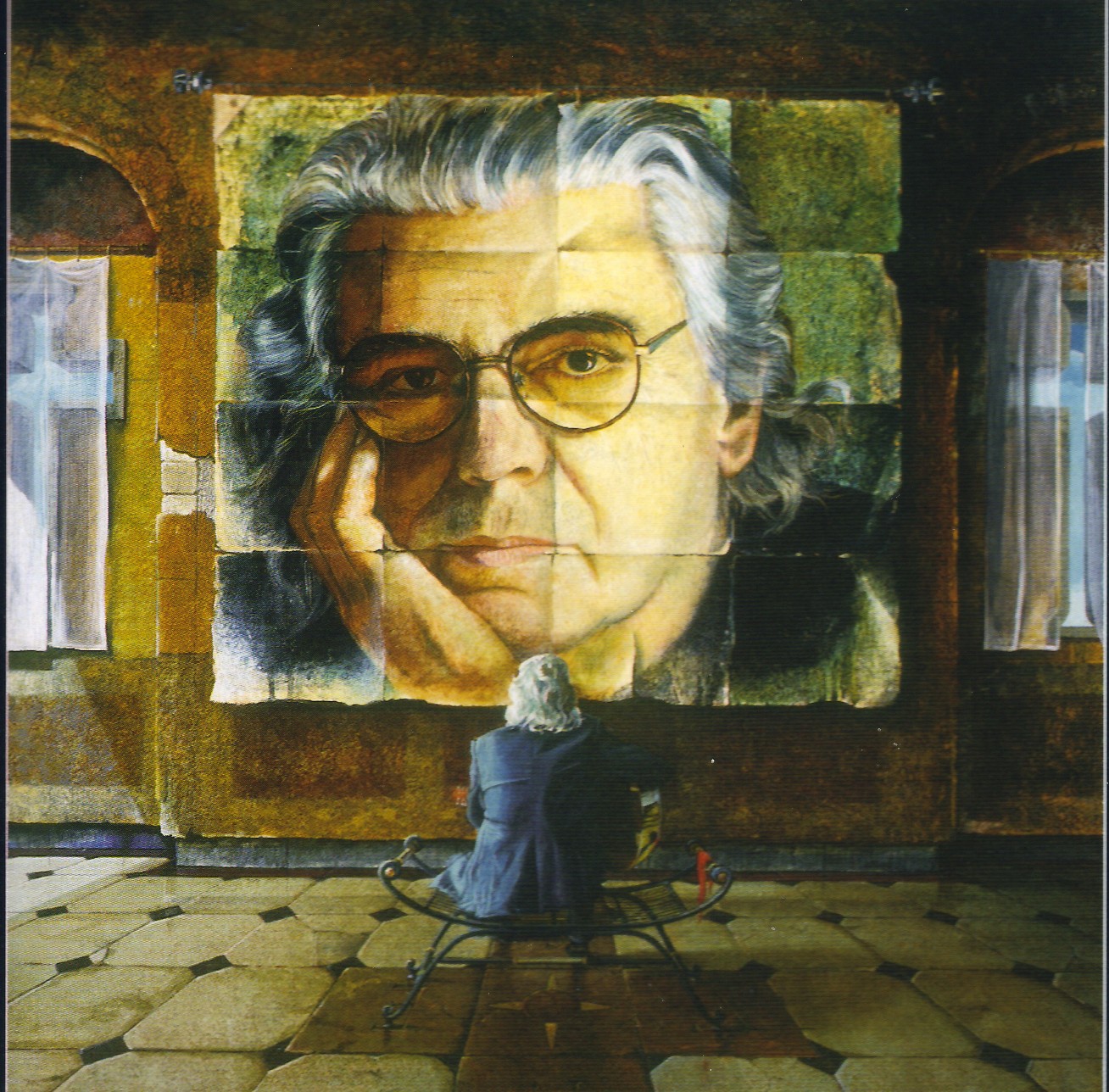 The painting of Tim that was intended as the album cover for "American Son"